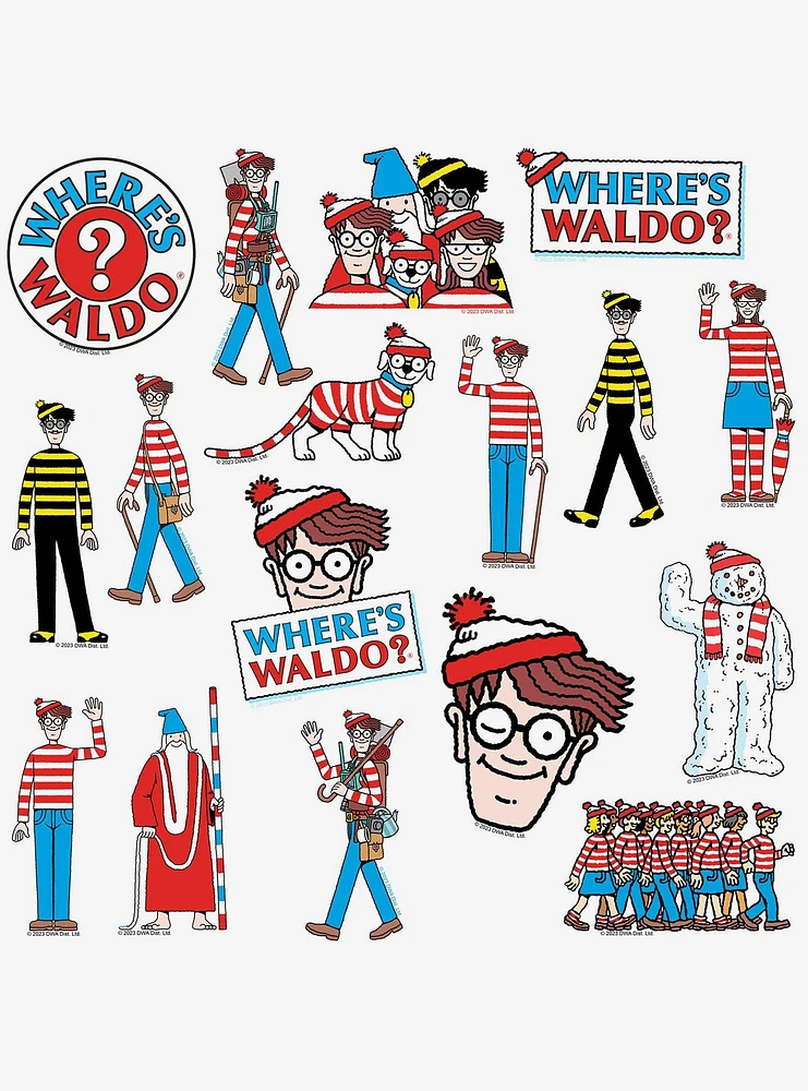 Where's Waldo 100ct Vinyl Stickers Variety Pack