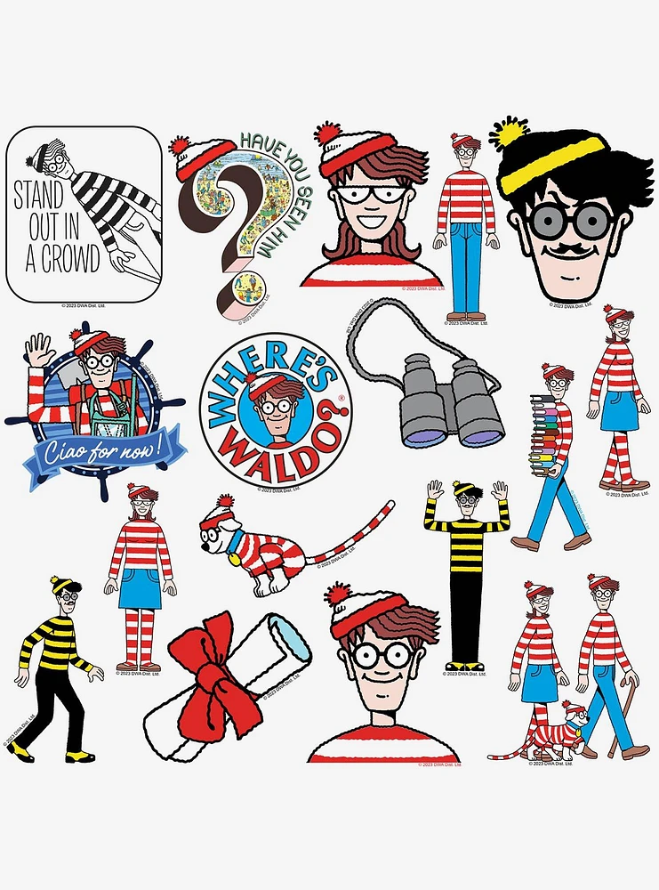 Where's Waldo 100ct Vinyl Stickers Variety Pack