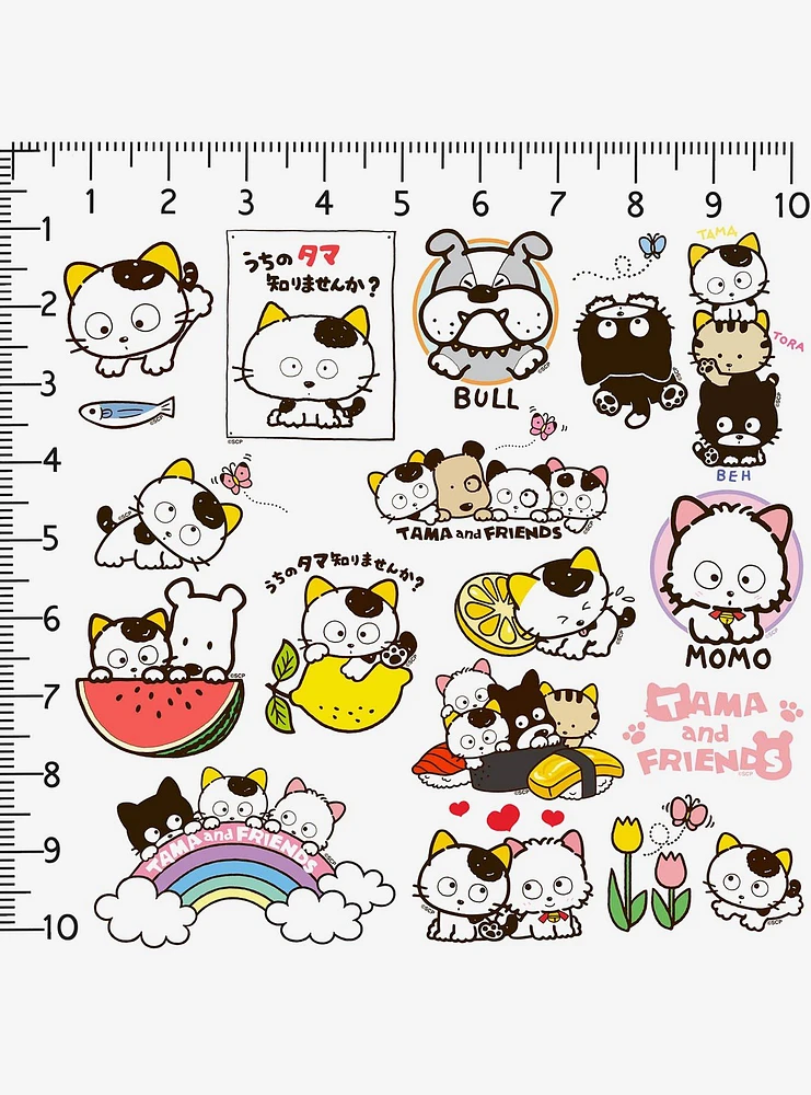 Tama and Friends 100ct Vinyl Stickers Variety Pack