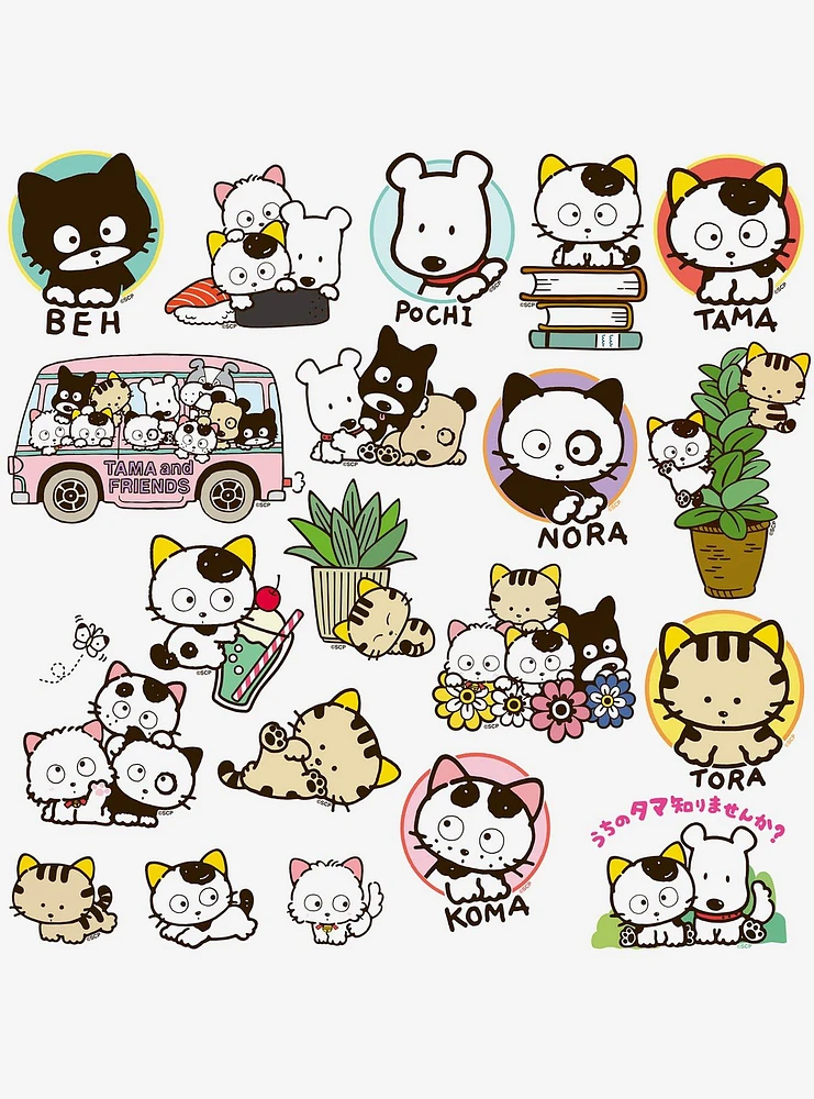 Tama and Friends 100ct Vinyl Stickers Variety Pack