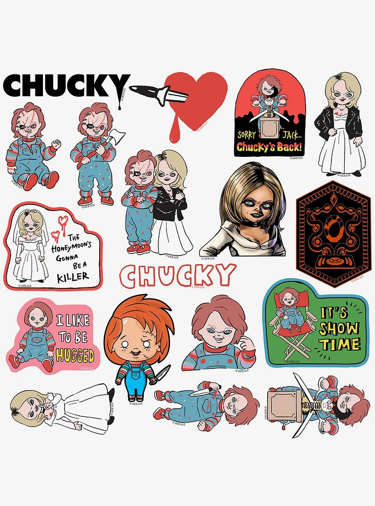 Chucky 100ct Vinyl Stickers Variety Pack