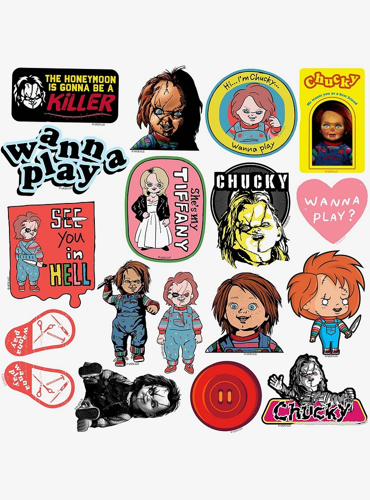 Chucky 100ct Vinyl Stickers Variety Pack