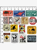 Jurassic World Caution Signs 100ct Vinyl Stickers Variety Pack