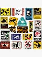 Jurassic World Caution Signs 100ct Vinyl Stickers Variety Pack