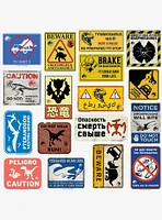 Jurassic World Caution Signs 100ct Vinyl Stickers Variety Pack