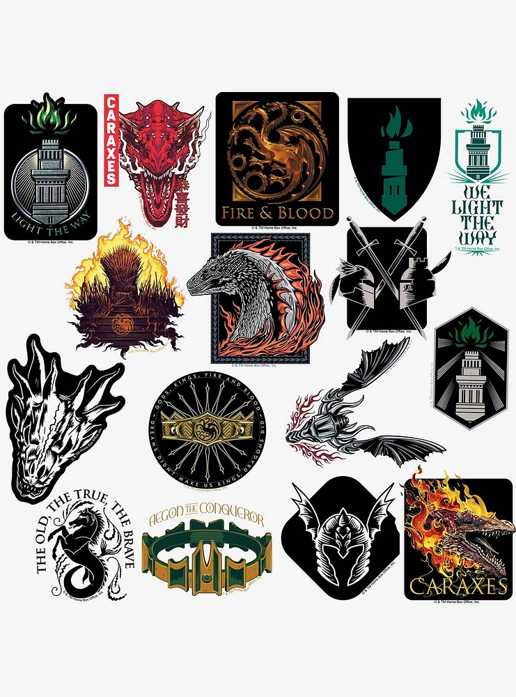 House of the Dragon 100ct Vinyl Stickers Variety Pack