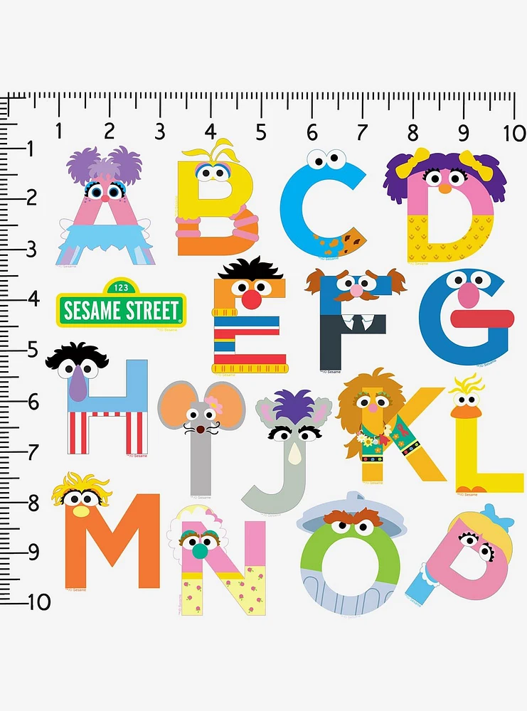 Sesame Street Alphabet 100ct Vinyl Stickers Variety Pack