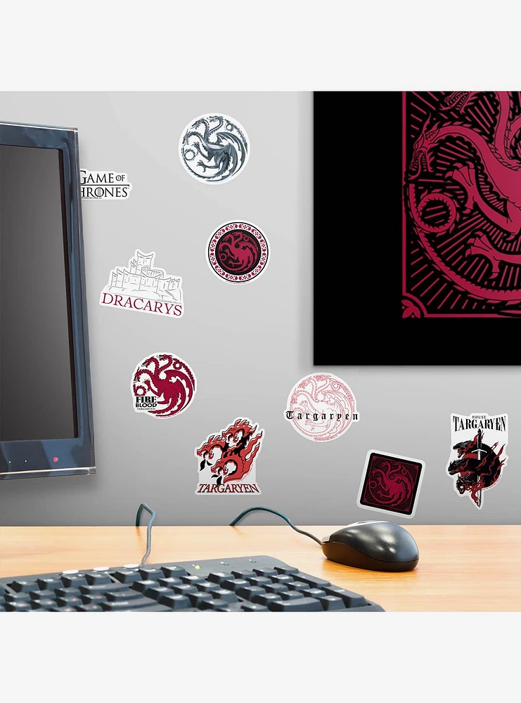 Game of Thrones House Targaryen 100ct Vinyl Stickers Variety Pack