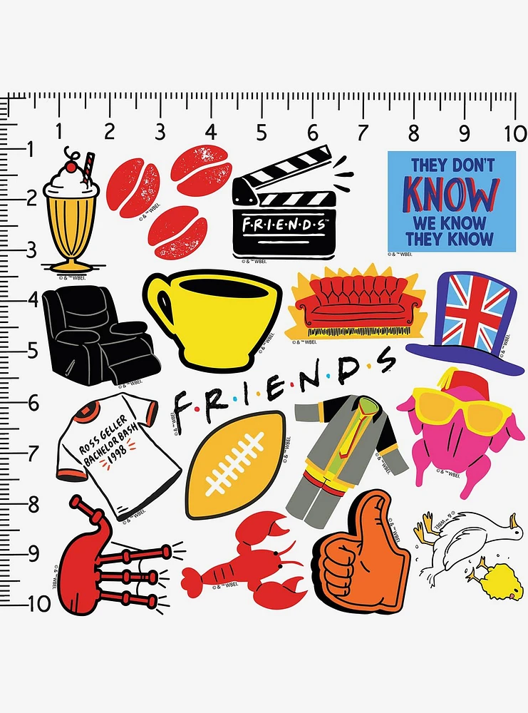 Friends Iconic 100ct Vinyl Stickers Variety Pack