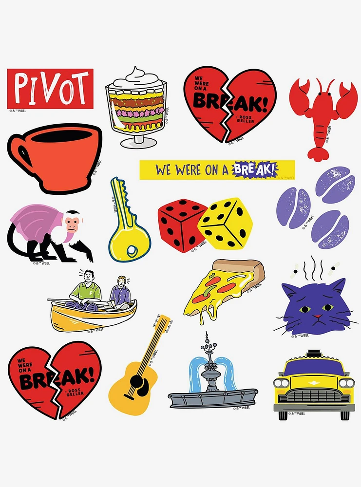 Friends Iconic 100ct Vinyl Stickers Variety Pack