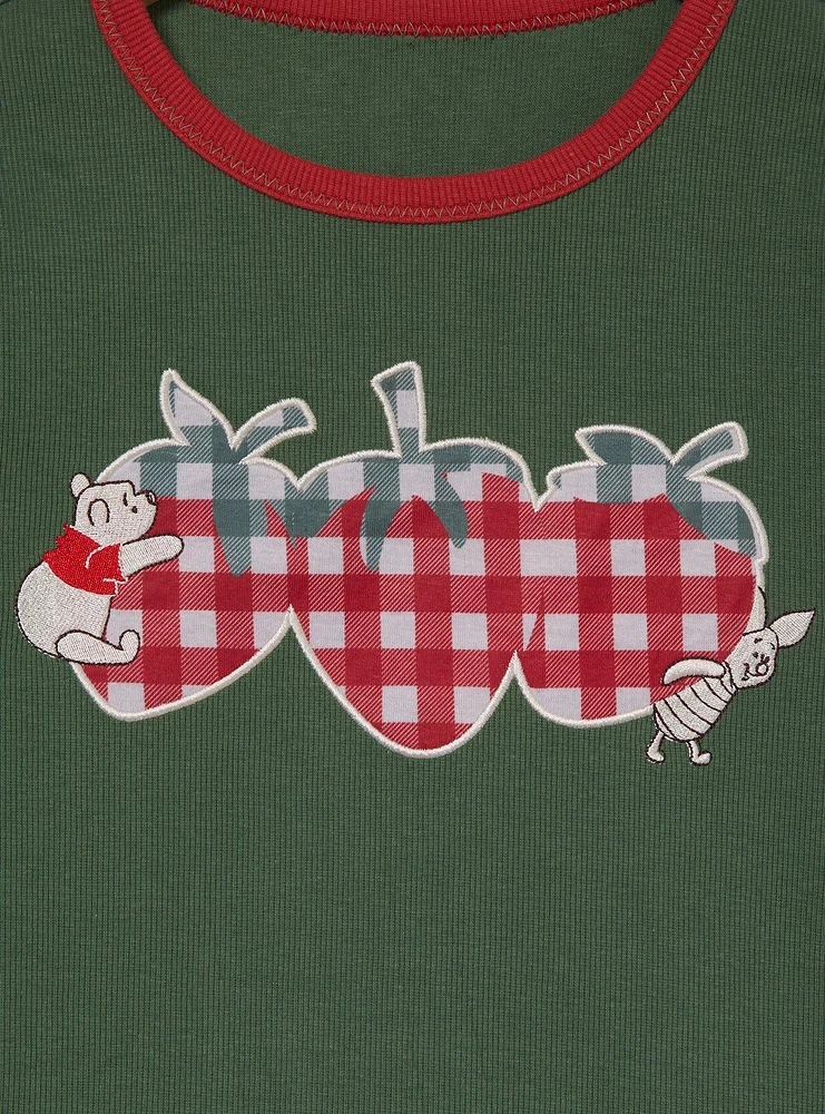 Disney Winnie the Pooh Strawberry Gingham Women's Baby Tee — BoxLunch Exclusive