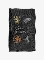 Game of Thrones Chrome House Sigils 36x58" Throw Blanket