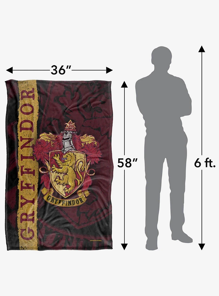 Harry Potter Gryffindor House Crest 36x58" Throw Blanket