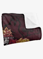 Harry Potter Gryffindor House Crest 50x60" Throw Blanket