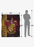 Harry Potter Gryffindor House Crest 50x60" Throw Blanket