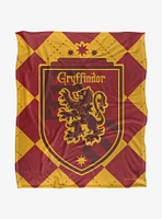 Harry Potter Gryffindor Plaid Sigil 50x60" Throw Blanket