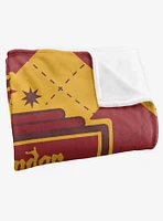 Harry Potter Gryffindor Plaid Sigil 50x60" Throw Blanket