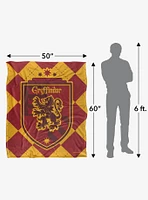 Harry Potter Gryffindor Plaid Sigil 50x60" Throw Blanket