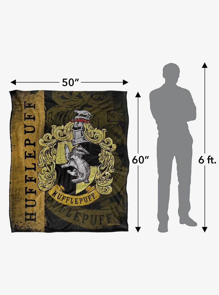 Harry Potter Hufflepuff House Crest 50x60" Throw Blanket