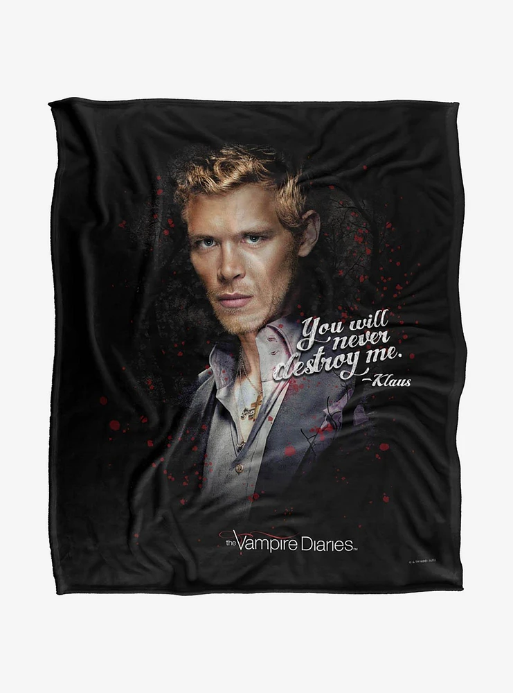 The Vampire Diaries Never Destroy 50x60" Throw Blanket