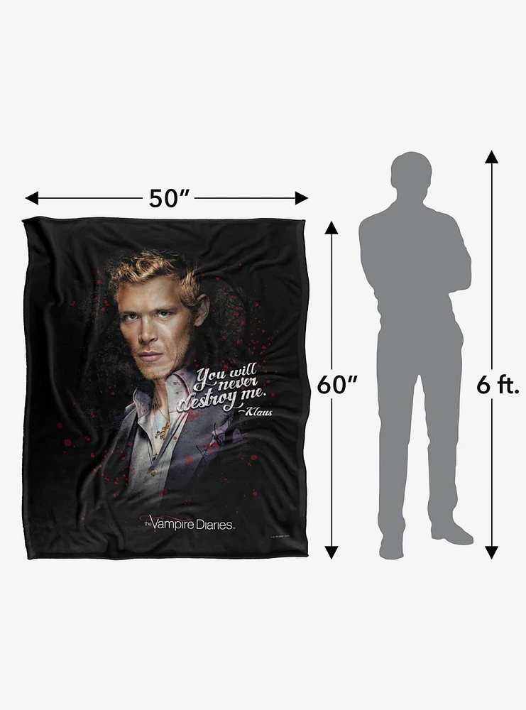 The Vampire Diaries Never Destroy 50x60" Throw Blanket