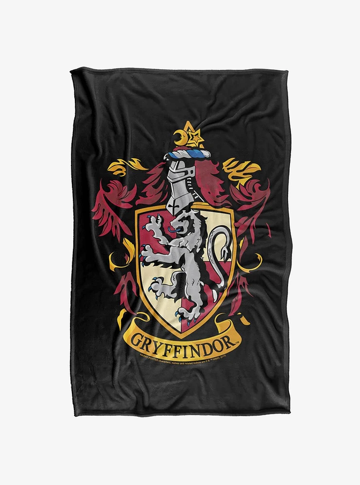 Harry Potter Gryffindor Crest Black 36x58" Throw Blanket