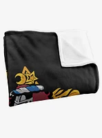 Harry Potter Gryffindor Crest Black 36x58" Throw Blanket