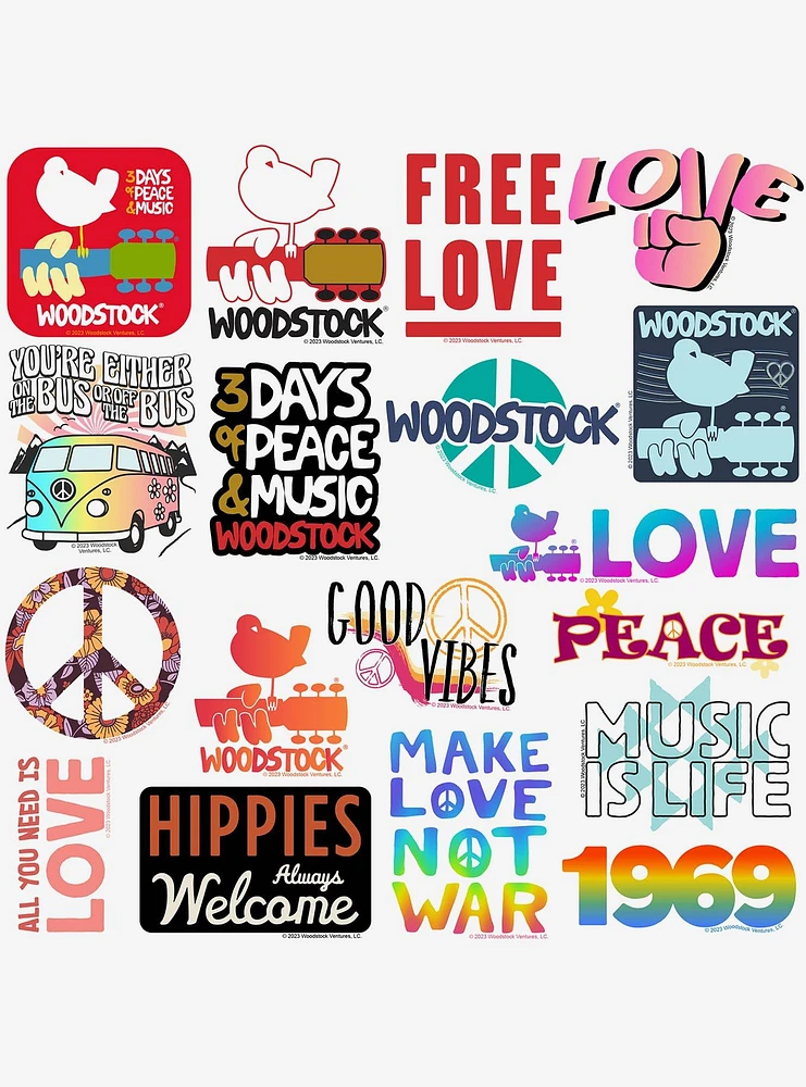 Woodstock 100ct Vinyl Stickers Variety Pack