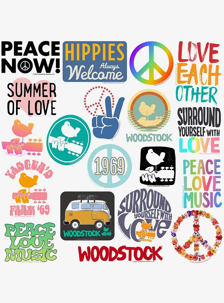 Woodstock 100ct Vinyl Stickers Variety Pack