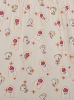 Disney Beauty and the Beast Chip & Roses Allover Print Maxi Skirt