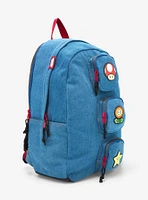Nintendo Super Mario Bros. Icons Denim Multi-Pocket Backpack — BoxLunch Exclusive