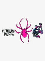 Marvel Spider-Man: Across the Spider-Verse Spider-Punk Multi-Piece Enamel Pin Set - BoxLunch Exclusive