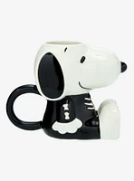 Peanuts Snoopy Skeleton Costume Figural Mug