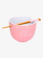Wicked Glinda So Popular Ramen Bowl with Chopsticks