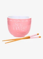 Wicked Glinda So Popular Ramen Bowl with Chopsticks