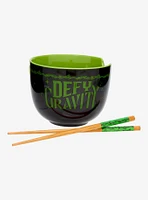 Wicked Elphaba Defy Gravity Ramen Bowl with Chopsticks