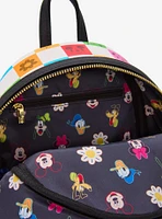 Loungefly Disney Mickey and Friends Checkered Colorful Mini Backpack — BoxLunch Exclusive
