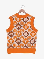 Disney Winnie the Pooh Characters & Pumpkins Argyle Women's Sweater Vest - BoxLunch Exclusive