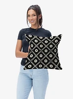 Black Hearts Throw Pillow
