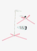 Pink Bow Charms Hair Clip Set - BoxLunch Exclusive