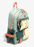 Disney Winnie the Pooh Pastel Multi-Pocket Backpack with Plush Pooh Bear Keychain - BoxLunch Exclusive
