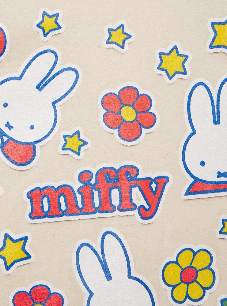 Miffy Icons Allover Print Women's Cropped T-Shirt - BoxLunch Exclusive