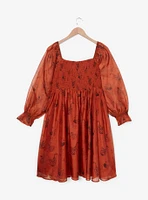 Disney Winnie the Pooh Halloween Allover Print Long Sleeve Plus Dress - BoxLunch Exclusive