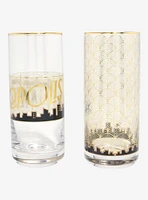 DC Comics Superman Metropolis Gold Tall Glass Set - BoxLunch Exclusive