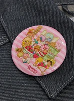 Strawberry Shortcake Baking Scene Circle Button Pin