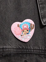 One Piece Chopper Cotton Candy Lover Heart Button Pin