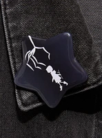 Coraline Silhouette Star Button Pin