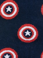 Marvel Captain America Navy Ankle Socks and Lapel Pin Set