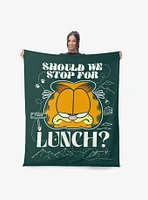 Garfield Stop For Lunch Silk Touch Sherpa Throw Blanket