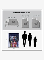 Mighty Morphin Power Rangers Silk Touch Sherpa Throw Blanket